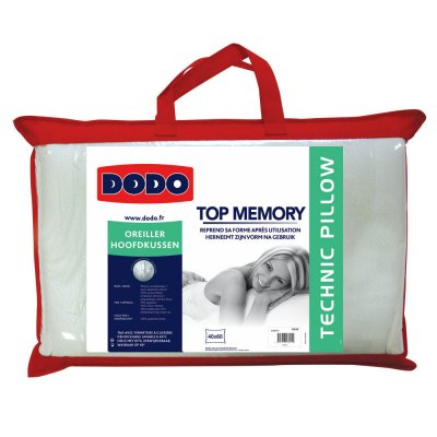 DODO Oreiller mousse &agrave; m&eacute;moire de forme thermosensible topmemory - 40x60cm