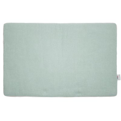 SEVIRA KIDS Oreiller Plat En Gaze De Coton Jeanne Vert De Gris