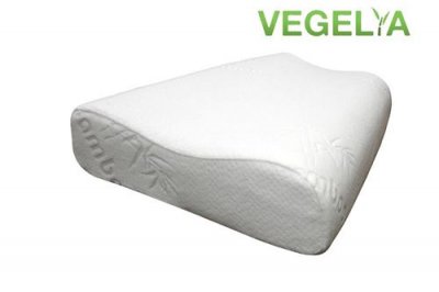 VEGELYA Oreiller  grand cervical mousse &agrave; m&eacute;moire de forme 57x37cm