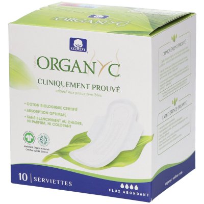 ORGANYC  Serviette Coton Bio Gots Super Bte 10 - Bo&icirc;te 10 serviettes