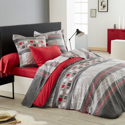 ORIGIN  - Housse de couette Corentin en Lyocell Rouge - 140 x 200 cm