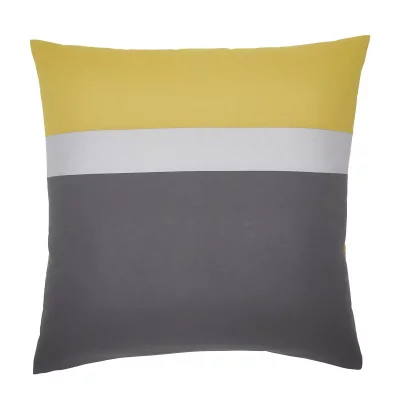 ORIGIN  Taie d'oreiller en Coton - 63 x 63 cm - Gris zinc et curry