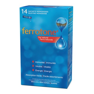 FERROTONE Original 14 Sachets Monodoses D&egrave;s 3 Ans 