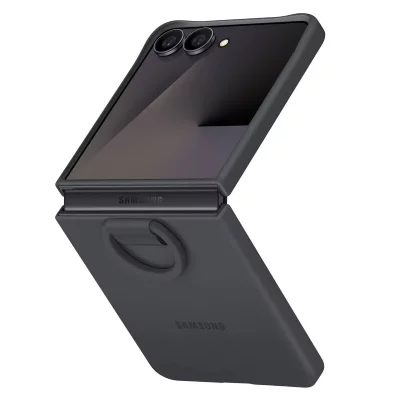 SAMSUNG Original Coque en silicone Ring  Galaxy Z Flip 7 - Black