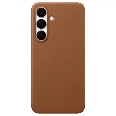 SAMSUNG Original Coque KindSuit en Cuir V&eacute;gan  Galaxy S25 FE - Tan
