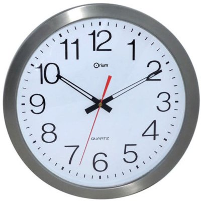 ORIUM  - Horloge &eacute;tanche inox d 35 cm - Gris m&eacute;tal