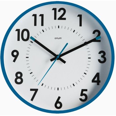 Orium - Horloge murale &agrave; quartz diam&egrave;tre 30 cm - bleue - Bleu