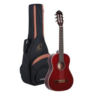 ORTEGA  R121-1/2 - Guitare Classique 1/2 - Bordeaux Brillant (+Housse)