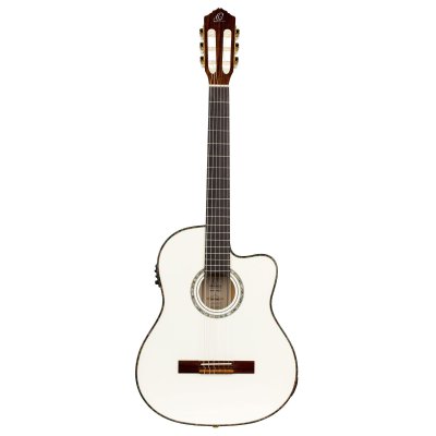 ORTEGA  Rce145 - Guitare &Eacute;lectro-Classique - Blanc Brillant (+Housse)