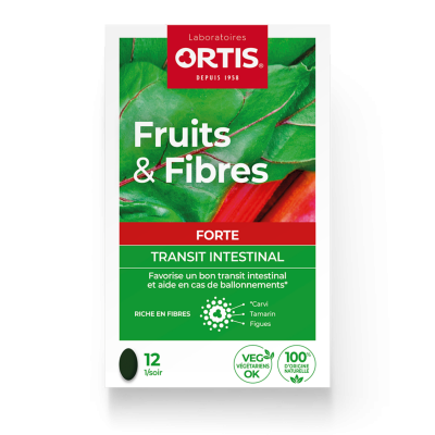 ORTIS  Fruit &amp Fiber Forte Intestinal Transit Fast Action 12 Comp