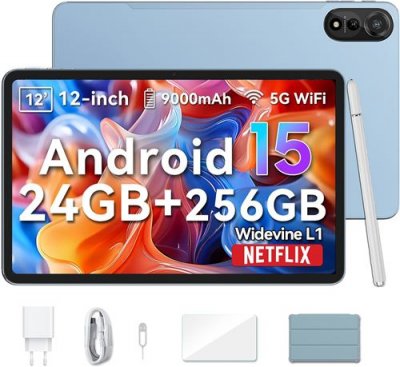 BLACKVIEW Oscal Pad 70 Tablette Tactile 10.1 pouces HD+ Quad core Android 12 7Go+64Go/SD 1To 6580mAh - Noir