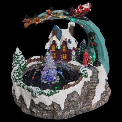 ATMOSPHERA CREATEUR D INTERIEUR OSE - Village de No&euml;l fontaine &agrave; eau lumineuse