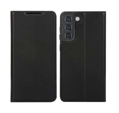 DBRAMANTE1928 Oslo - Etui &agrave; rabat pour t&eacute;l&eacute;phone portable - cuir v&eacute;gan recycl&eacute; - noir - pour Samsung Galaxy S22