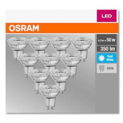 OSRAM  10 r&eacute;flecteurs LED GU10 4,3&nbsp;W 4&nbsp;000&nbsp;K 350&nbsp;lm