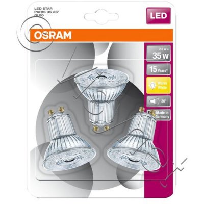 OSRAM  Ampoule LED Plastique 2.3 W GU10 Transparent 3 Pi&egrave;ces