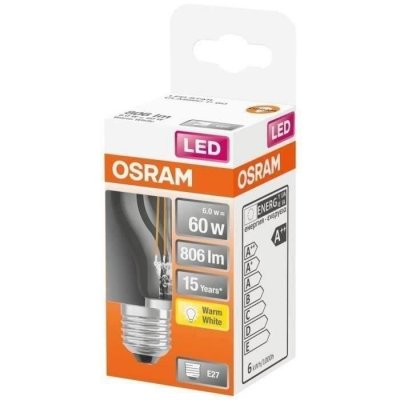 OSRAM  - LED sph&eacute;rique clair filament 7W E27 806lm 2700K chaud