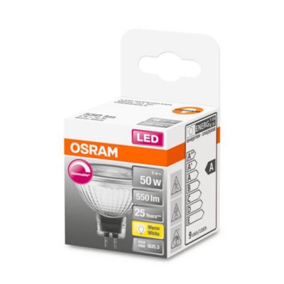 OSRAM  Spot MR16 LED 36 verre variable 8W GU5,3 561lm - Blanc chaud