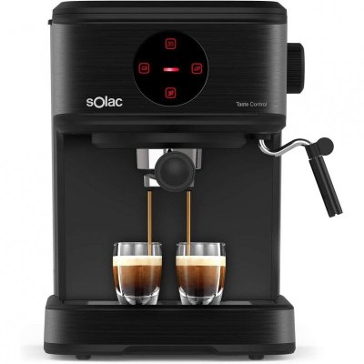 SOLAC Other CE4498 Machine Expresso 850W 240V 1.5L 20 Bar R&eacute;utilisable Minuterie &Eacute;can Tactil Noir