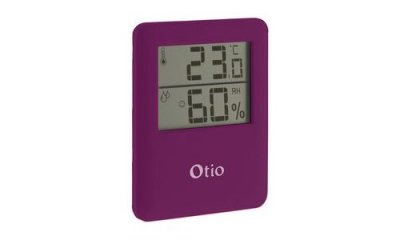 OTIO -Thermom&egrave;tre Hygrom&egrave;tre magn&eacute;tique &agrave; &eacute;cran LCD - Violet - 