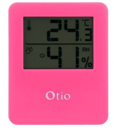 OTIO  thermom&egrave;tre/hygrom&egrave;tre magn&eacute;tique pour int&eacute;rieur rose