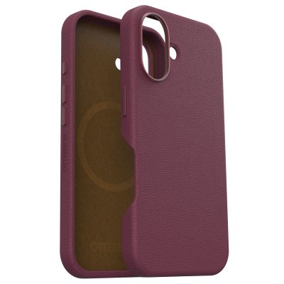 OTTERBOX  Coque en cuir de cactus Symmetry MagSafe iPhone 16 - Maroon Bells