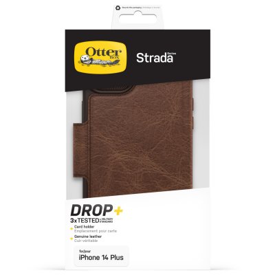 OTTERBOX  &Eacute;tui de t&eacute;l&eacute;phone Strada iPhone 14 Plus - Brun