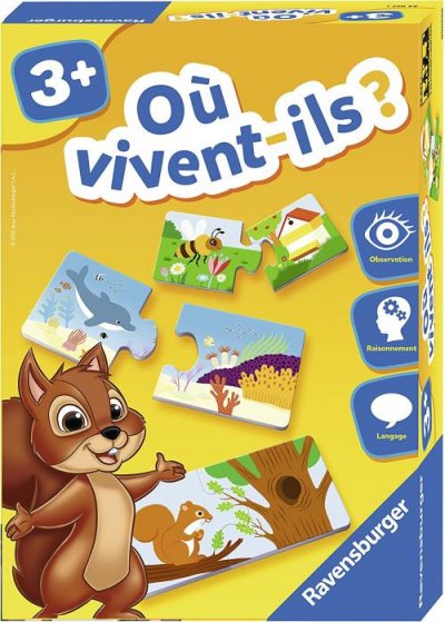 RAVENSBURGER Ou vivent-ils jeu d'association