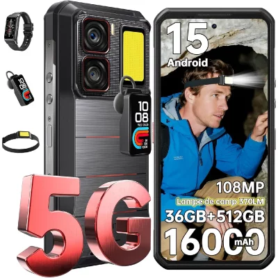 OUKITEL  WP300 5G Smartphone Incassable Android 15 - 6,8"" - 36Go+512Go 16000mAh 108MP NFC
