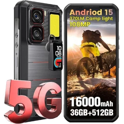 OUKITEL  WP300 T&eacute;l&eacute;phone Portable 5G 36Go+512Go 6.8"" 108MP Dual SIM/NFC Noir