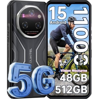 OUKITEL  WP55 Pro Telephone Portable Incassable 5G 48Go+512Go 108MP 6.6"" 11000mAh NFC Noir