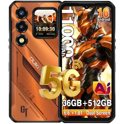 OUKITEL  WP66 T&eacute;l&eacute;phone portable 6.58""+1.81"" Double &eacute;cran 5G 36Go+256Go