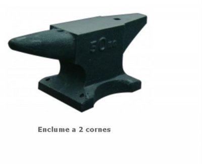 OUTIFRANCE  &ndash; Enclume 2 cornes en fonte acier 5 Kg Longueur 24 cm