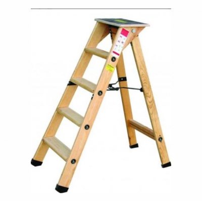 OUTIFRANCE  - Escabeau bois PRO 3M+ tablette H:86cm