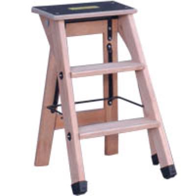 OUTIFRANCE  - Escabeau bois professionnel 2 marches + tablette