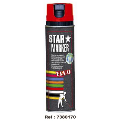 OUTIFRANCE  - Peinture De Marquage Temporaire Rouge Fluo 500 Ml