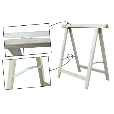 OUTIFRANCE  &ndash; Tr&eacute;teau Bois 75*75 Pin trait&eacute;