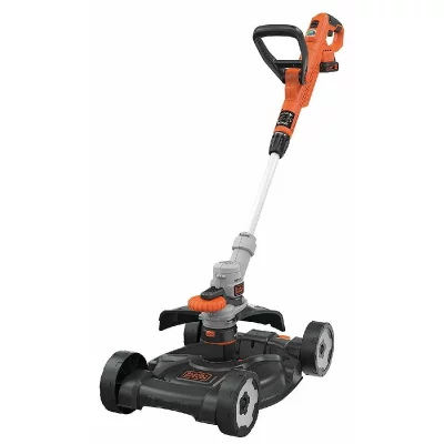 BLACK+DECKER Outil 3-en-1 : coupe-bordures. dresse-bordures et tondeuse sans-fil