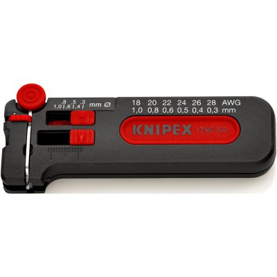 KNIPEX Outil &agrave; d&eacute;nuder, petit mod&egrave;le &oslash; 0,3 - 1,0 mm  12 80 100 sb