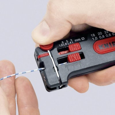 KNIPEX Outil &Agrave; D&eacute;nuder Pr&eacute;cis Gr&acirc;ce Au R&eacute;glage Progressif 012 &Agrave; 04mm