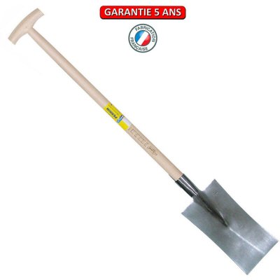 OUTILS PERRIN  Louchet Nord de 28 cm - manche b&eacute;quille frais&eacute;e 95 cm
