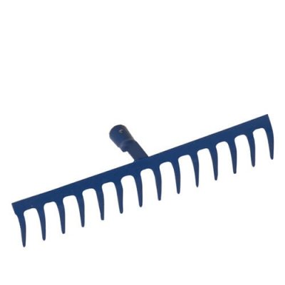 OUTILS PERRIN  R&acirc;teau Forg&eacute; Courbe sans Manche, 12 Dents