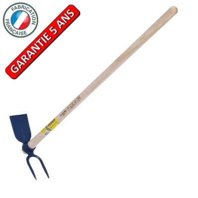 OUTILS PERRIN  Serfouette Forg&eacute;e Panne et Fourche Emmanch&eacute; Droit 130 26cm Largeur