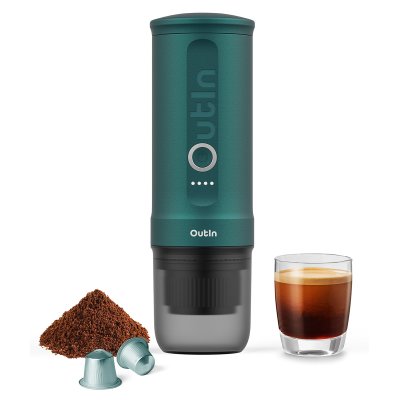 OUTIN  Machine &agrave; expresso portable sarcelle d&eacute;t&eacute; - otem-01-teal