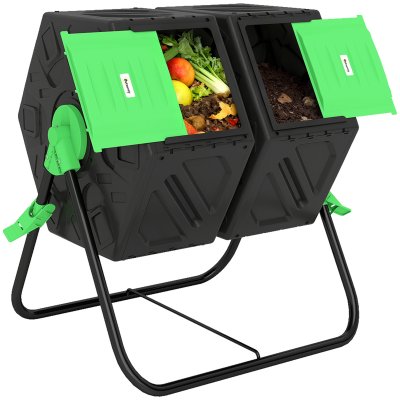 OUTSUNNY  - Composteur de Jardin - PP - 67x60x77cm - Noir