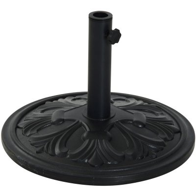 OUTSUNNY  - pied parasol - Plastique - 48x48x34cm - Noir