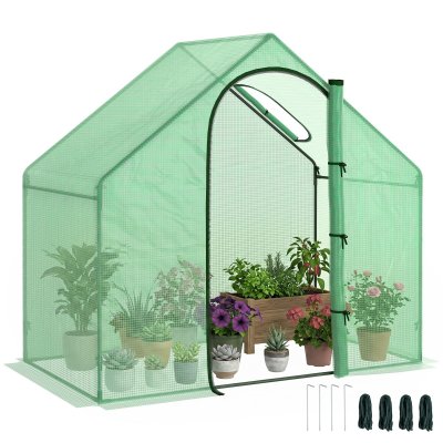 Outsunny - Serre de jardin - PE - 180x100x168cm - Vert