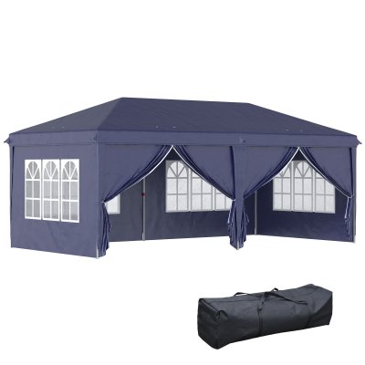 Outsunny - Tonnelle - Polyester Oxford - 585x295x270cm - Bleu