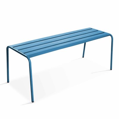 OVIALA  - Palavas - Banc de jardin en acier bleu pacific - Bleu