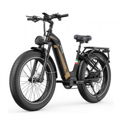 OVIVO  V6 PRO v&eacute;lo &eacute;lectrique - Moteur 250W Batterie 48V20AH 26Pouces Freins Hydrauliques - NoirOr