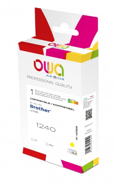 OWA  Cartouche d'encre remanufactur&eacute;e compatible BROTHER LC1240 - Jaune